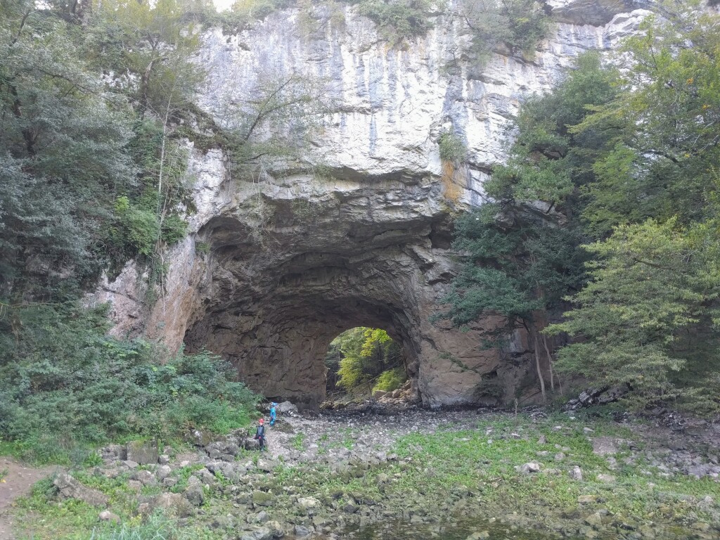 Veliki naravni most (Big Natural Bridge). Playing around in the amazing karst features near our home.